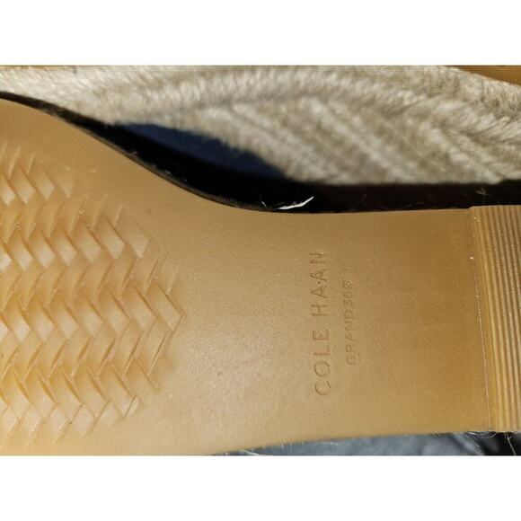 New! Cole Haan Women's Cloudfeel Southcrest Espadrille Mule Wedge Sandal Blue 6B - Picture 11 of 13